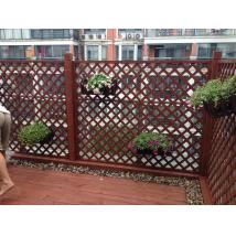 专业定制花园 阳台 天台防腐木网格围栏 栅栏 上海地区设计安装