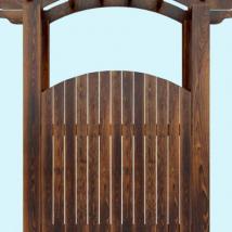 鑫森磊 花园栅栏门碳化实木门 户外防腐木围栏阳台护栏庭院木篱笆木栅栏
