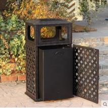 斐梵家居 斐梵户外家具卡里纳铸铝果皮箱 景观设计垃圾箱垃圾筒四边开口